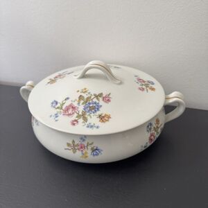 Haviland France ROSARIO‎ Vintage Vegetable Serving Dish Gold Trim Floral China